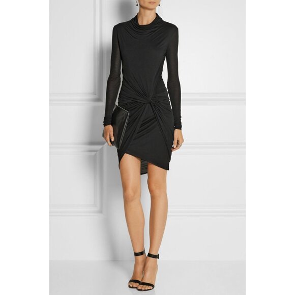 Helmut Lang Slack Jersey Twist Dress Dress in Black, size Medium - Picture 1 of 6